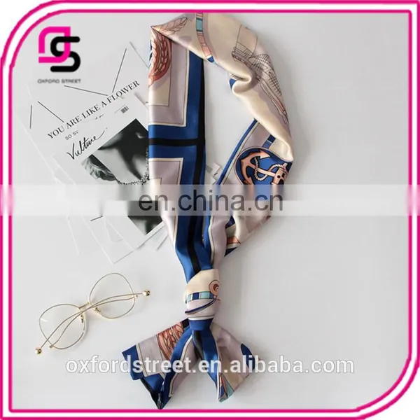 The Spring and Autumn All-match Long Scarf Double Satin Scarf Small Korean Bow Tie photo-4