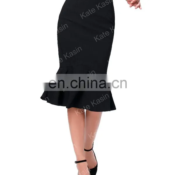 Kate Kasin Occident Women Fashion Office Lady Causal Mermaid Hips-Wrapped Pencil Skirt KK000241-1 photo-3