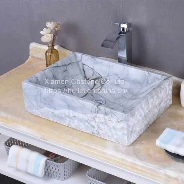 Carrara White Marble Sinks,China White Marble Bathroom Basins photo-2