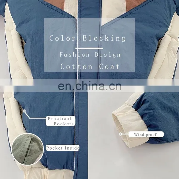 4246/High Quality Wholesale Kids Winter Clothes Baby Fashionable Warm Color Blocking Sports Coat photo-6
