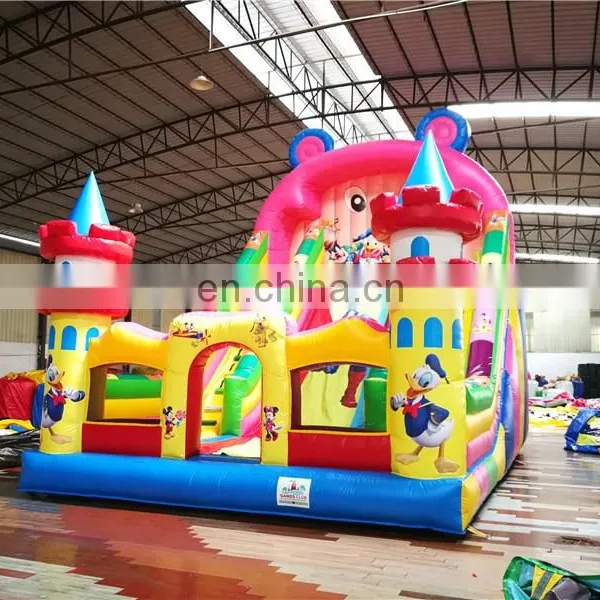 Huge Mouse And Donald Duck Theme Inflatable Bounce Slide For Rent photo-3