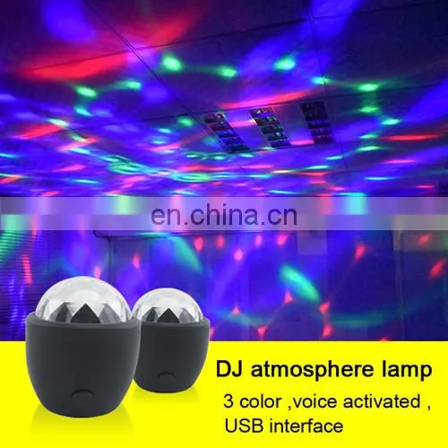Magic Ball Sound Control Stage Effect USB Music DJ Lampe Disco RGB 3W 3 Laser Lights LED Lighting and Circuitry Design USB Line photo-2