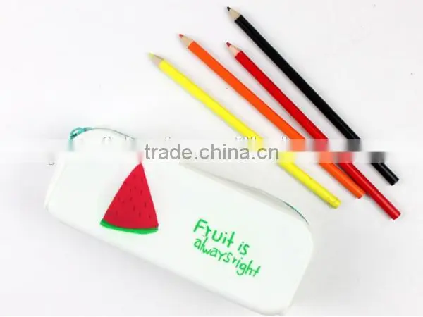 Popular Manufactory Price Silicone Square Zippered Pencil Case For Kids photo-5