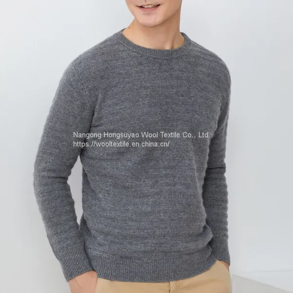Custom Wholesale Round Neck 100% Men Sweaters Cashmere Knitted Sweater For Men photo-5