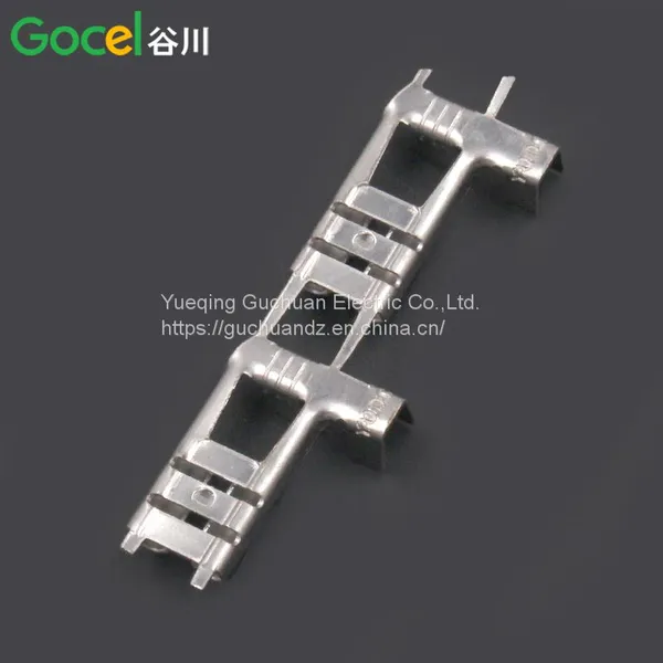 6.3 Flag Plug Spring Straight With Direct Feeding Brass Tinned Connector photo-2
