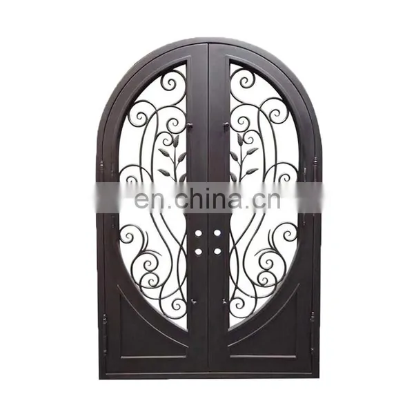 European Style Modern House Gate Designs Front Door Wrought Iron Main Gate for Garden photo-5