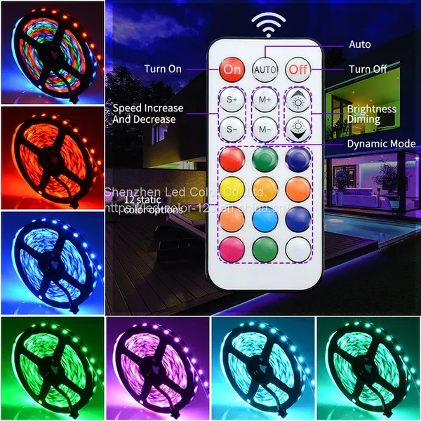 Hot Selling Fancy Colorful Dream Decorative Wall Lights Indoor WS2811 Pixels 12V Strip Light RGB Led Strip Light Kit photo-4