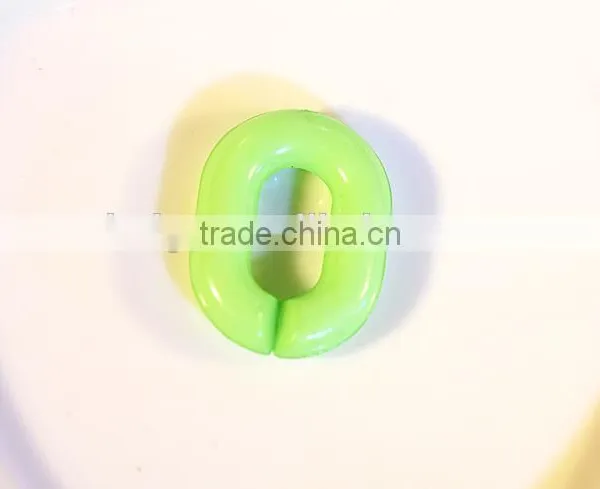 DIY Accessories 23 * 17 mm Acrylic Opening Lap Composable Chain Color Fluorescent Color Plastic photo-2
