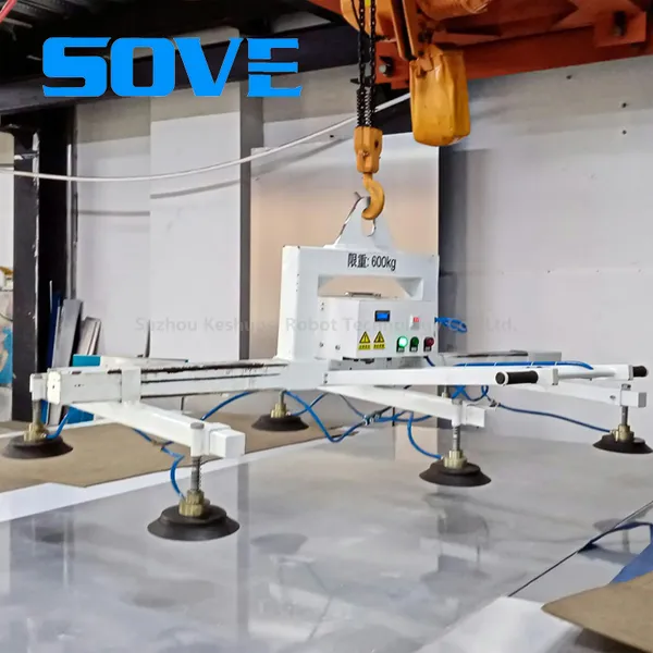 SOVE Heavy Duty Vacuum Suction Lifter 800kg Rating Secure Suction For Glass Packaging Supplies Wood Industrial Material Handling photo-5
