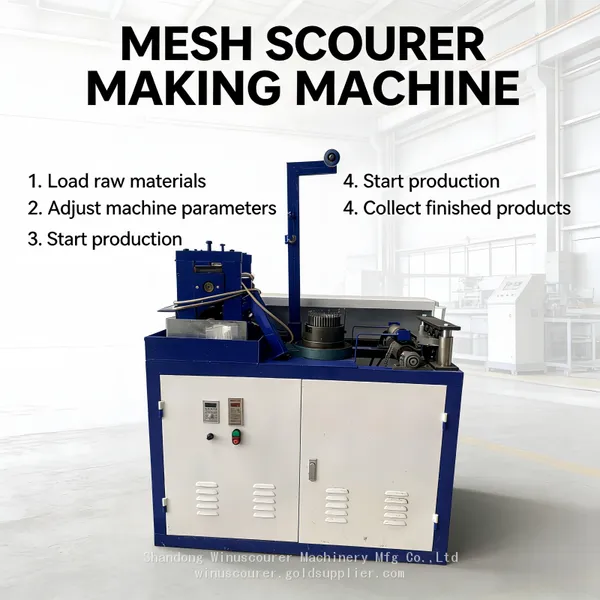 Manufacturing galvanize mesh scourer making machine