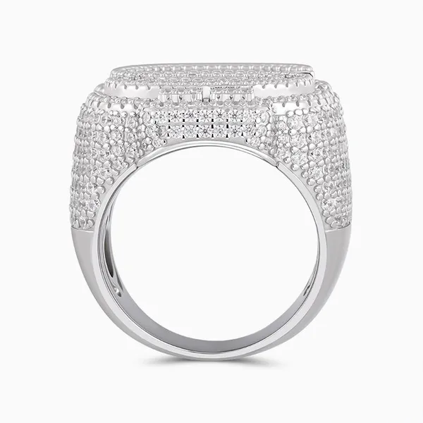 Shining Star Jewelry Custom Mens Big Dollar Sign Moissanite Hip Hop Rapper Ring photo-3