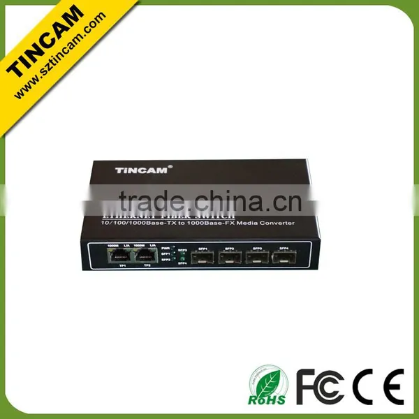4 Fiber Port 2 Rj45 Port Rack Mount Media Converter Switch photo-2