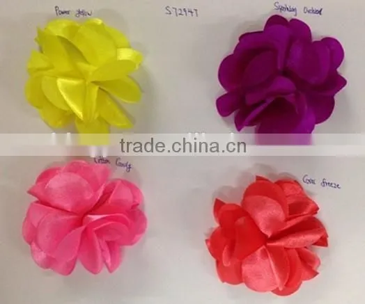 Handmade Satin Fabric Rosettes For Kids Wear --- S1420 photo-2