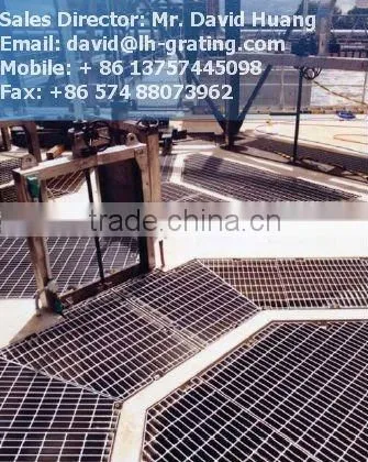 Galvanized Drain Floor Grating,galv Serrated Bar Grating,galv Platform Grating