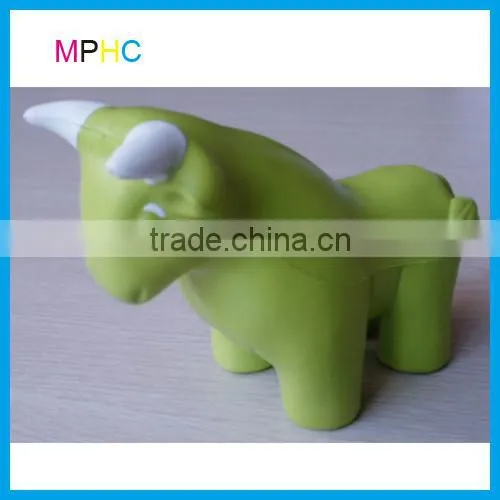 High Quality New Design PU Foam Rhino Stress Reliever Antistress Ball