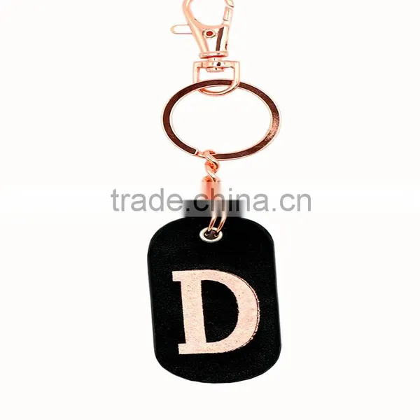 2016 New Gift Word Genuine Leather Key Chain Metal Car Key Chain photo-2