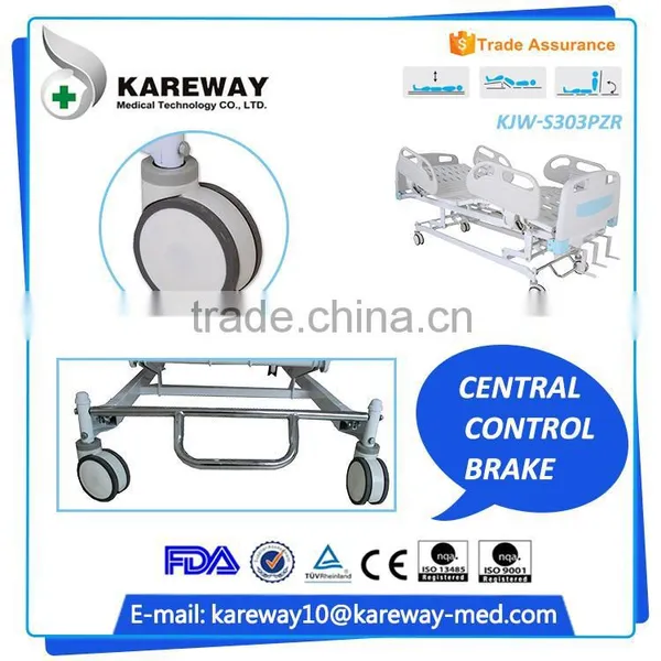 Hospital Equipment Modern Three Cranks 3-way Manual Home Medical Patient Beds Function photo-4