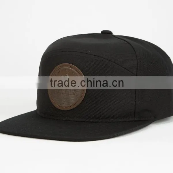 New Style Wholesale Cheap Snapback Cap/Custom Leather Patch Hip Hop Snap Back Hat/Hip Hop Cap