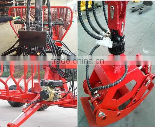 Log Trailer Crane ZM3004,3 TonTimber Trailer With Crane,Tractor Mounted Model((1 Ton,3 Ton,5 Ton,8 Ton,10ton,12 Ton) ) photo-2