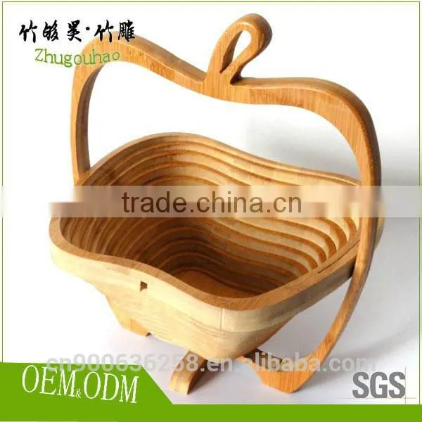 Factory Direct Wholesale Empty Bamboo Basket Eco-friendly photo-4