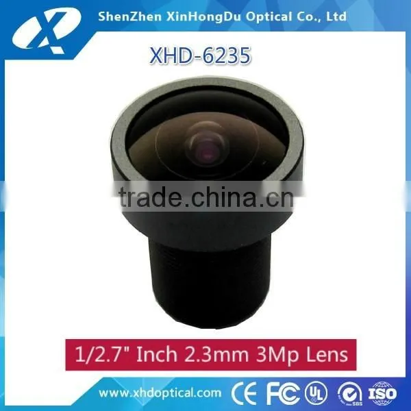 2016 Hot Sale New Products Super Wide Angle 3mp 2.3mm 1/2.7" AR0331 F2.2 M12 Cctv Mini ir Lense