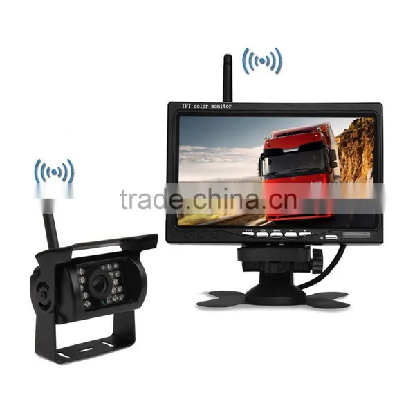 Wireless Car Rearview Waterproof Camera Back up Night Vision Camera Wireless Truck Rearview Camera,7 Inch TFT LCD M photo-2