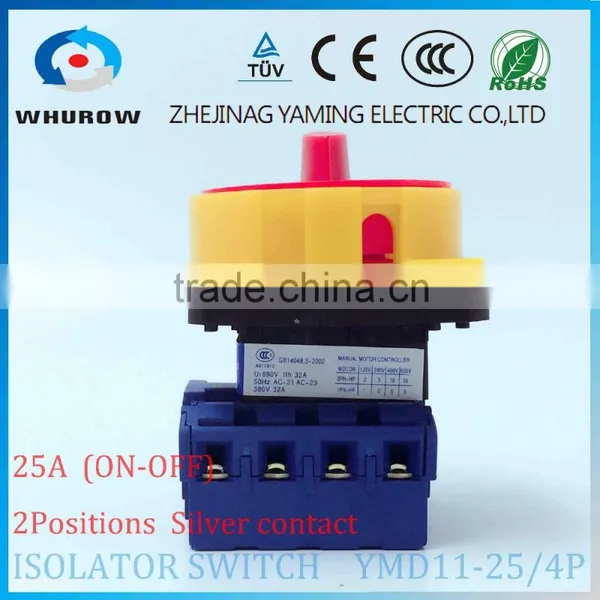 Isolator Switch YMD11-25/4P Load Break Switch Universal Power Cut off Switch 25A 4 Phase Changeover Cam Switch Sliver Contacts photo-3