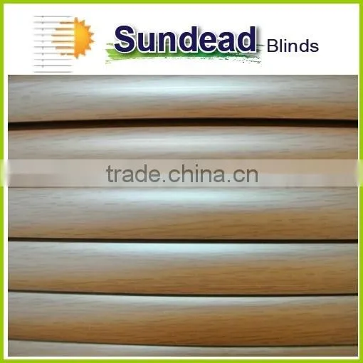 Wood Pattern 25 mm PVC Vinyl Venetain Blinds for Home Decor and Bathroom Use Made by China Supplier photo-3