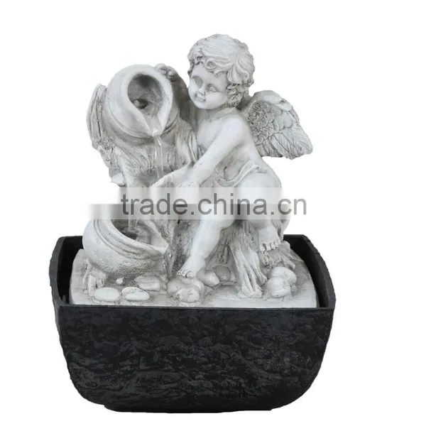 Small Size Resin Decorative Angel Water Fountains for Indoor Quality Choice photo-2