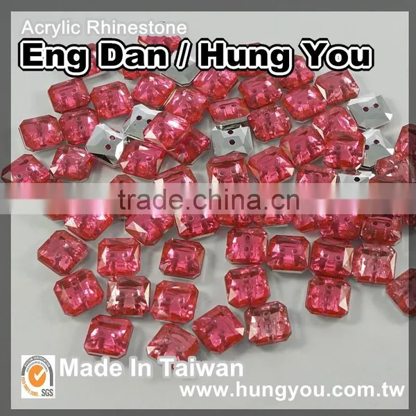 2 Holes Point Back Taiwan Garment Accessories Rhinestone Buttons photo-3