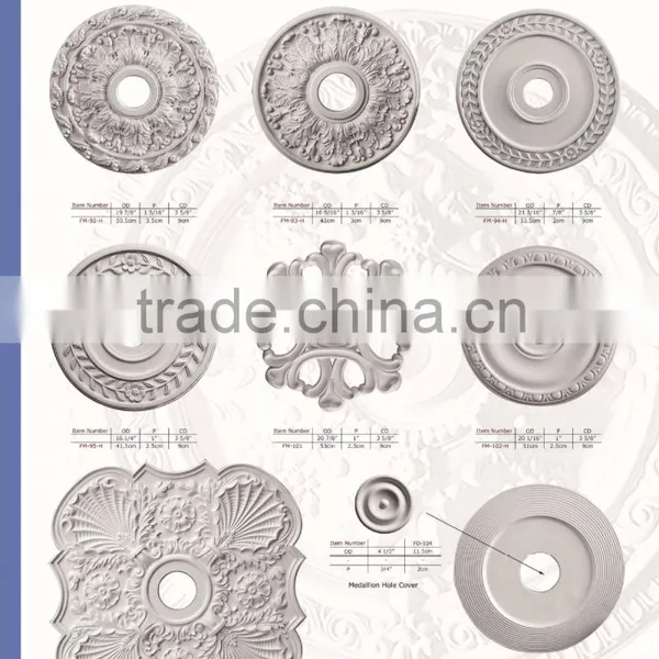 Ceiling Medallions Crown Moulding Good Price Beautiful New Modern Polyurethane Wholesale Ceiling Medallions photo-4