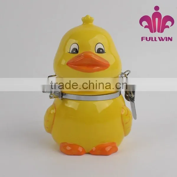 Hand-painted Duck Design Ceramic Sealed Jar photo-4