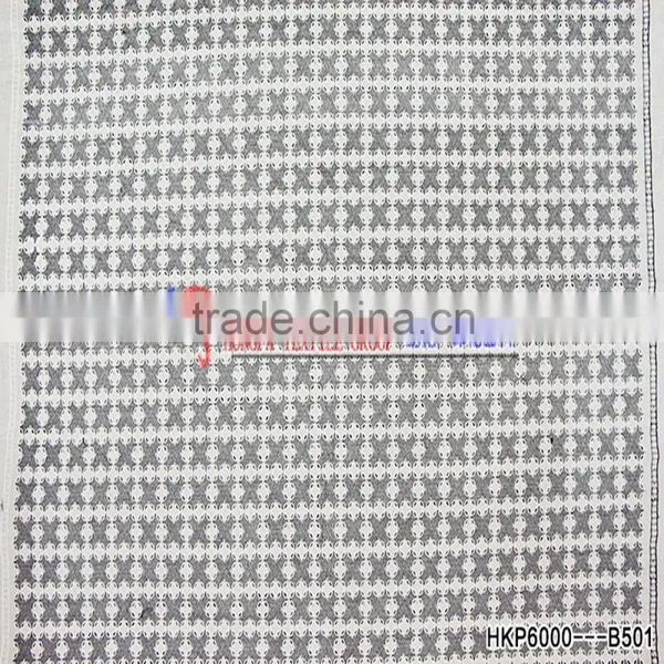 China Factory 100% Cotton Fabric Polyester Yarn Unique Geometric Design Lace Fabric For Window Curtain/Sofa Fabric photo-2