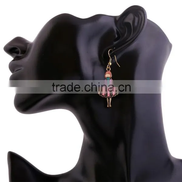 New Items Dancing Girl Design Fashion Beaded Drop Earring photo-3