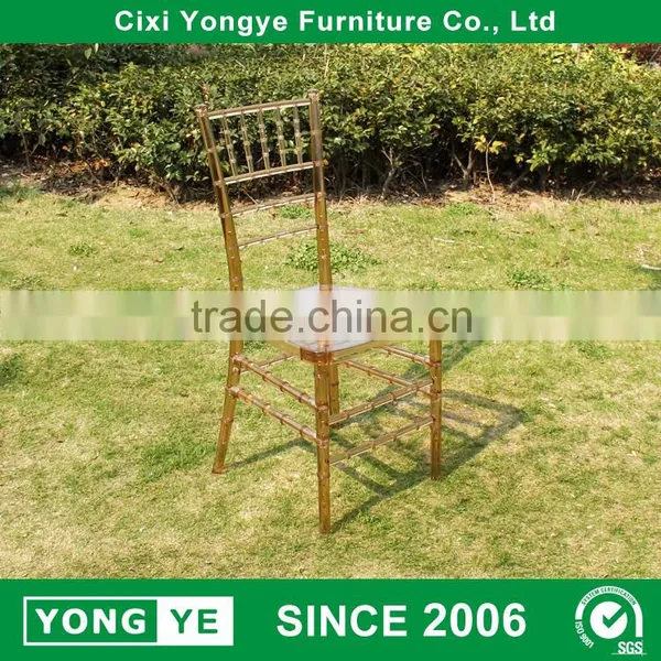 Polycarbonate Resin Chiavari Chair Gold Tiffany Chair