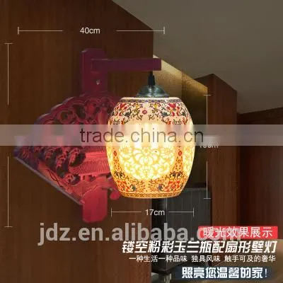 Chinese Style Jingdezhen Hand Painted Wall Lamp Night Light Porcelain Ceramic Bedroom Coffee Bar Restaurant Kitchen Lights photo-3