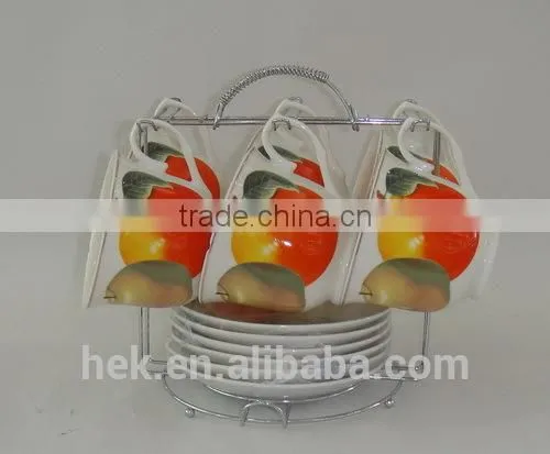 Flower Colored Tea Cup and Saucer Sets photo-4
