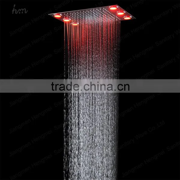 New Invention 360*500mm 304ss Polish Electric Rain Shower Set Remote Control Color Change Led Shower Head With Digital Shower mi photo-3