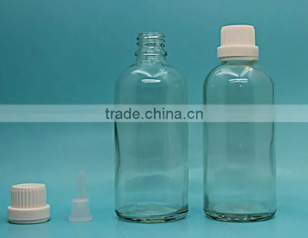 100ml Clear Glass Essential Oil Bottle With European Dropper Cap photo-3
