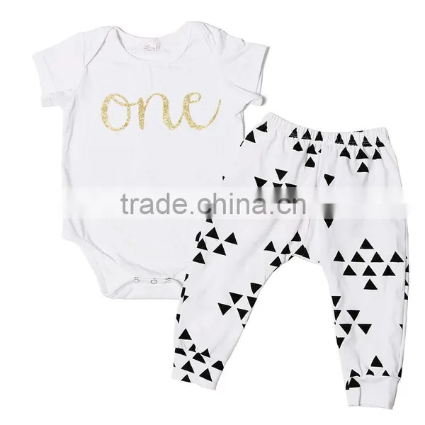 2016 Hot Sale Fashion Organic Cotton Import Baby Clothes Adult Baby Girl Clothing