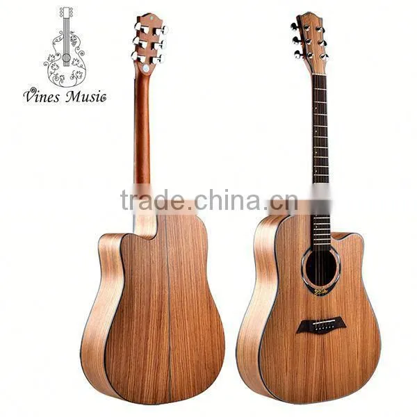 41" Zebrawood Acoustic Guitar Wholesale ODM