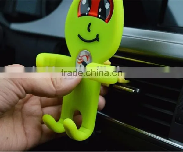No Charger Desktop Phone Stand Compatible Brand Cartoon Face Multi-functuional Car Holder photo-2