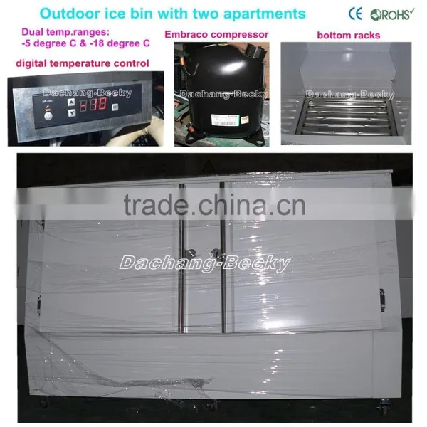 New Design Cihlled and Freezing Ice Merchandiser for Gas Station Ice Storage Bin photo-3