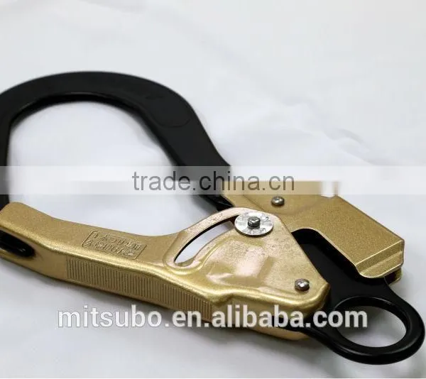 Black&Gold Large Caliber Full Body Harness Safety Hanging Belt Snap Hook photo-3