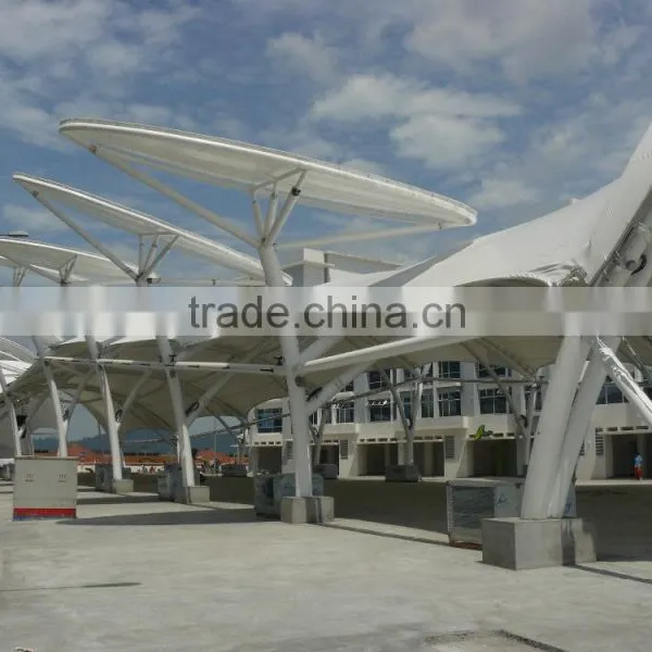 Wind Proof FERRARI PVC Coated Tensile Fabric Architecture Plaza Canopy in Malaysia photo-2