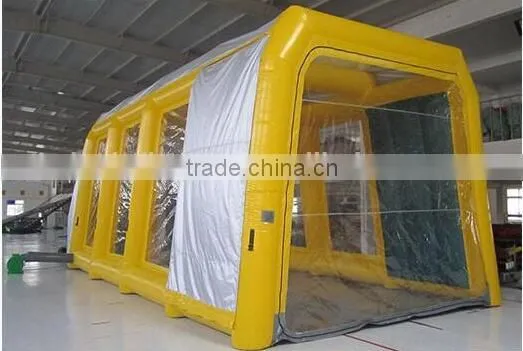 4mWx4mHx10mL Yellow Inflatable Spray Booth Inflatable Spray Tent Inflatable Car Paint Booth