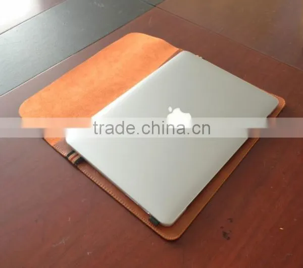 Hot Sellingl!! OEM Supplier Genuine Leather Laptop Bag for Macbook 11.6'' Simple Design photo-5