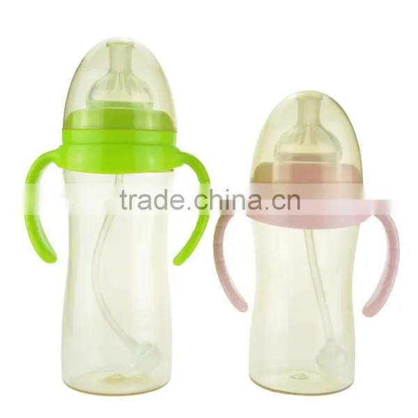 Cheap Baby Milk Bottle With Soft Nipple and Automatic Straw photo-3