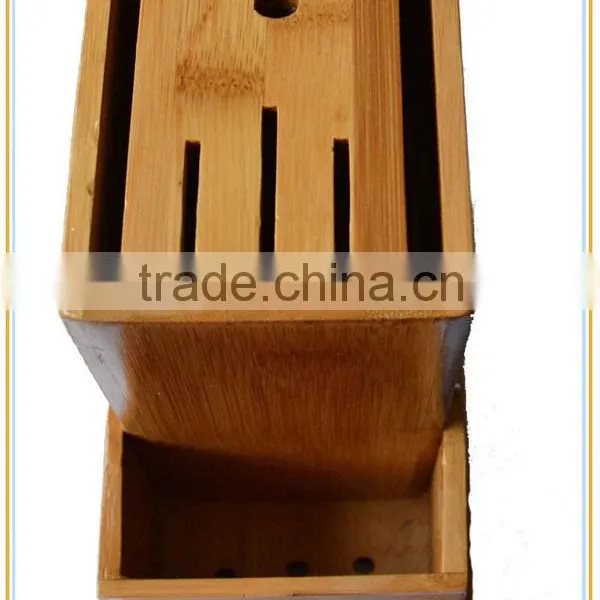 7 Slots Practicality Bamboo Kitchen Knife Holder Set photo-4