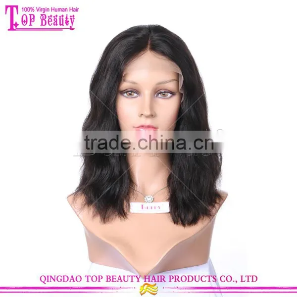 Layered 12"150% Density Human Hair Short Bob Wigs for Black Women Remy Human Hair Short Bob Lace Front Wig photo-2